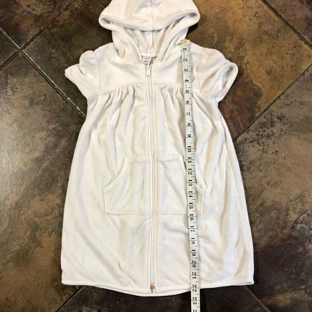 Old Navy Girls White Terrycloth Swimsuit Cover Up Size 5T